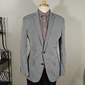 INC International Concepts London‎ Mens Sport Coat Blazer Gray Poly Blend Med